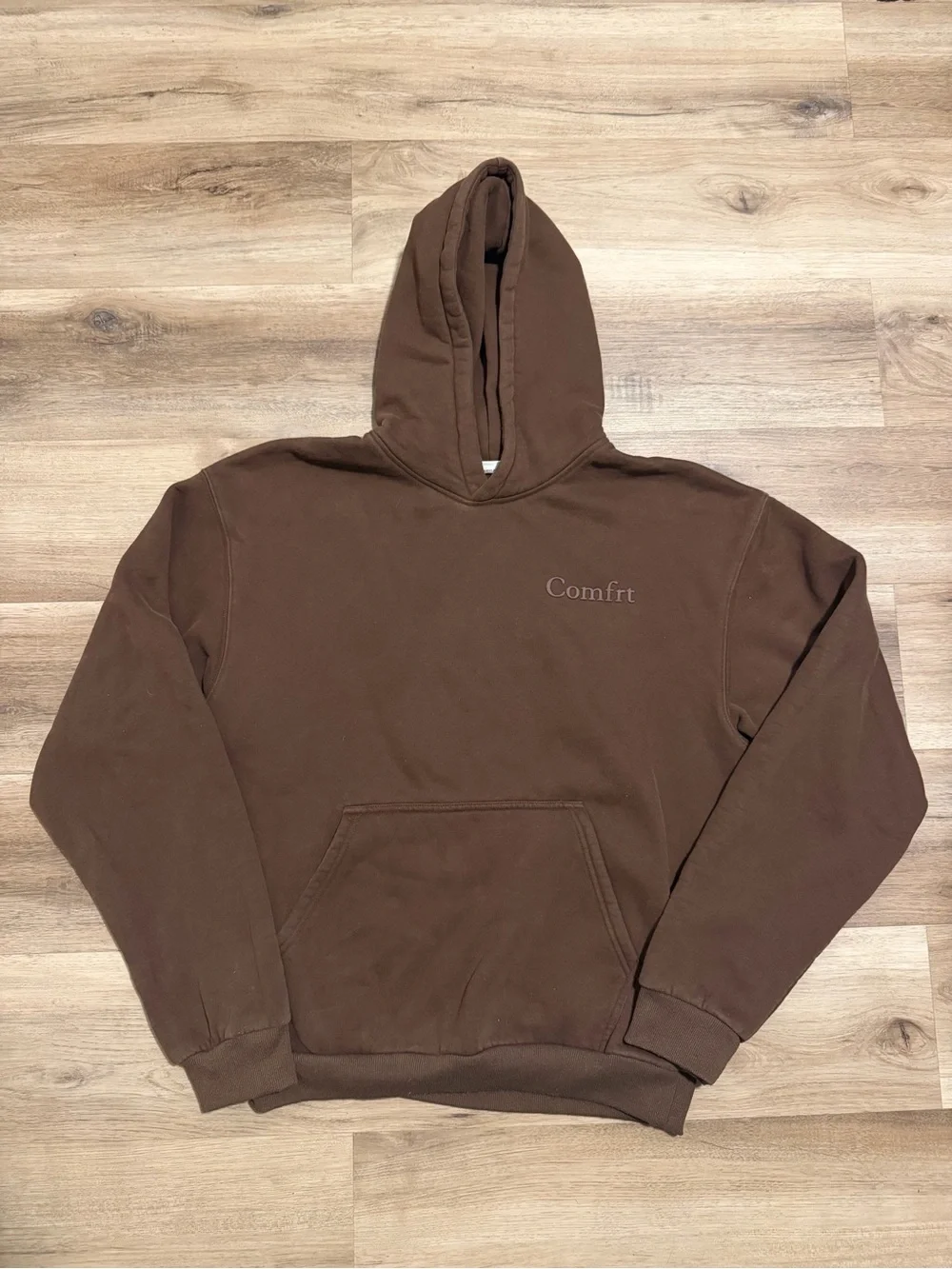 Comfrt Oversized Chocolate Brown Hoodie Size Large Comfy Cozy - Picture 1 of 6